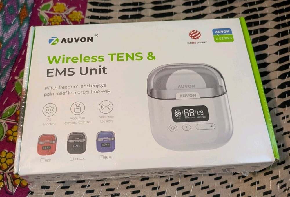 AUVON Wireless Tens & EMS Unit Stimulator Rechargeable Pocket Size TX6224